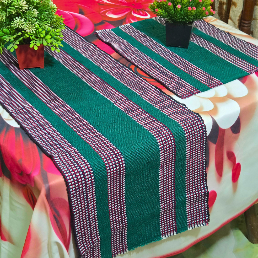 Handmade Cotton Table Runner Set – Design B