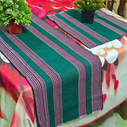 Handmade Cotton Table Runner Set – Design B