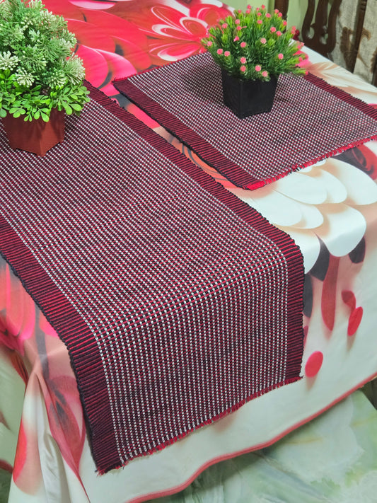 Handmade Cotton & Jori Thread Table Runner Set