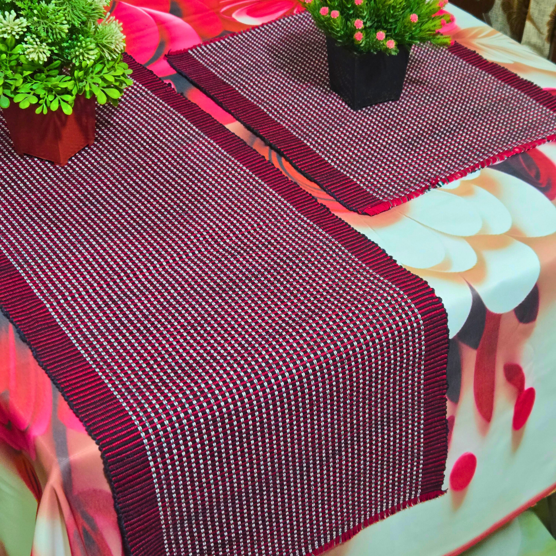 Handmade Cotton Table Runner Set – Design C