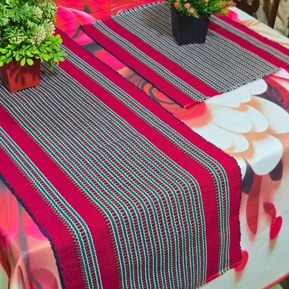 Handmade Cotton Table Runner Set – Design A