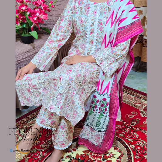 Premium Cotton Ready-Made Three-Piece (Sizes 38–46)